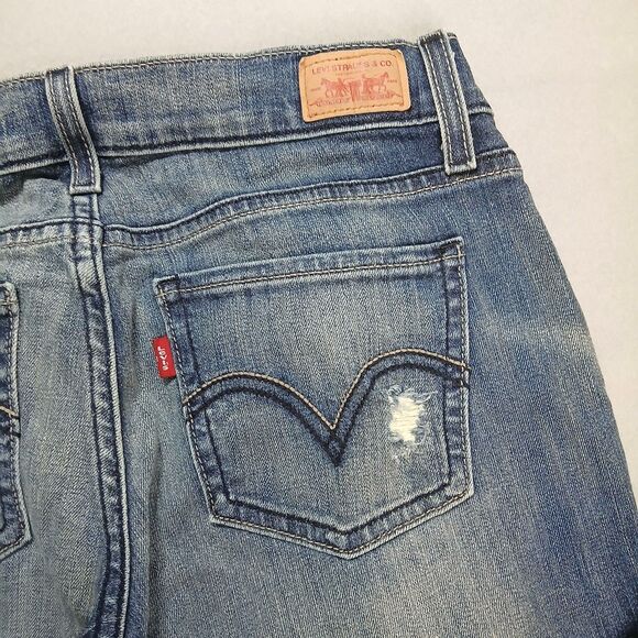 Levi's Too Superlow Skinny Jeans Low Rise Red Tag Distressed Petite sz: 7 Short - Picture 5 of 8